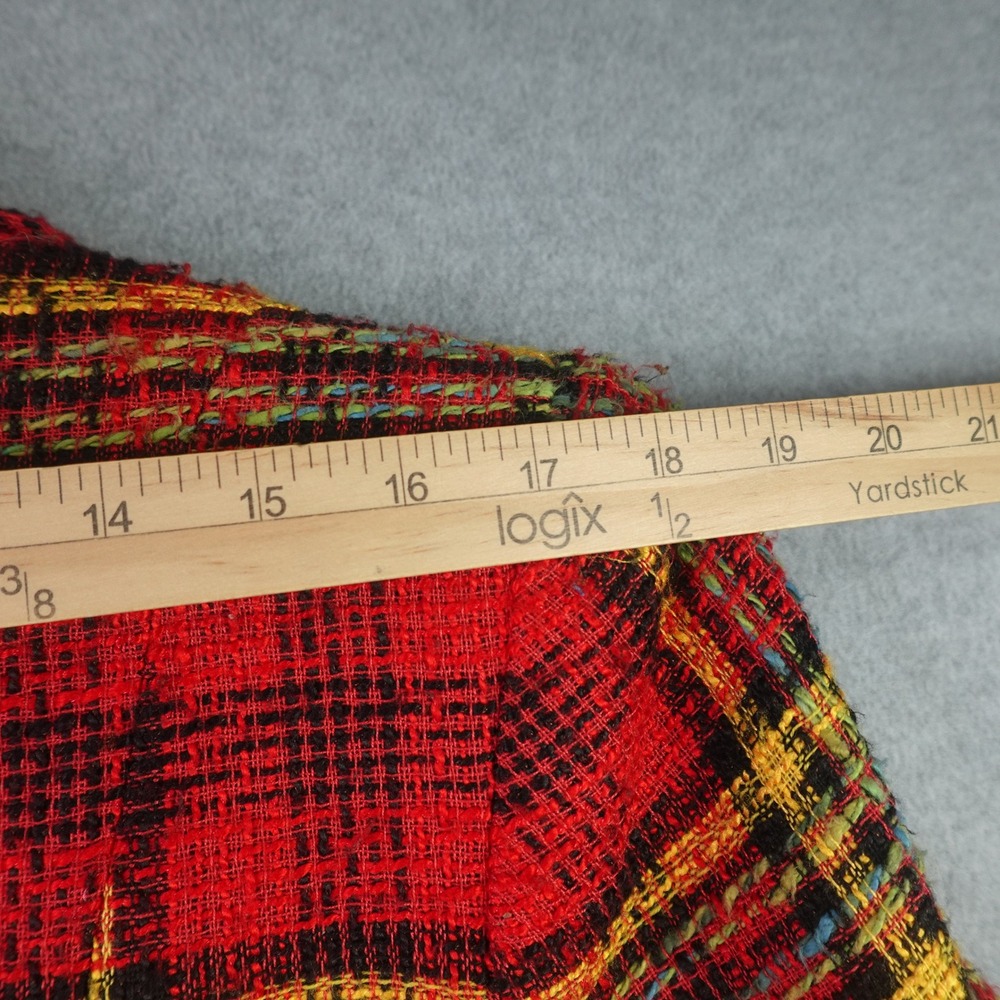 Howard Wolf Blazer Womens 4 Red Plaid Vintage Wool Blend Jacket - Picture 12 of 16